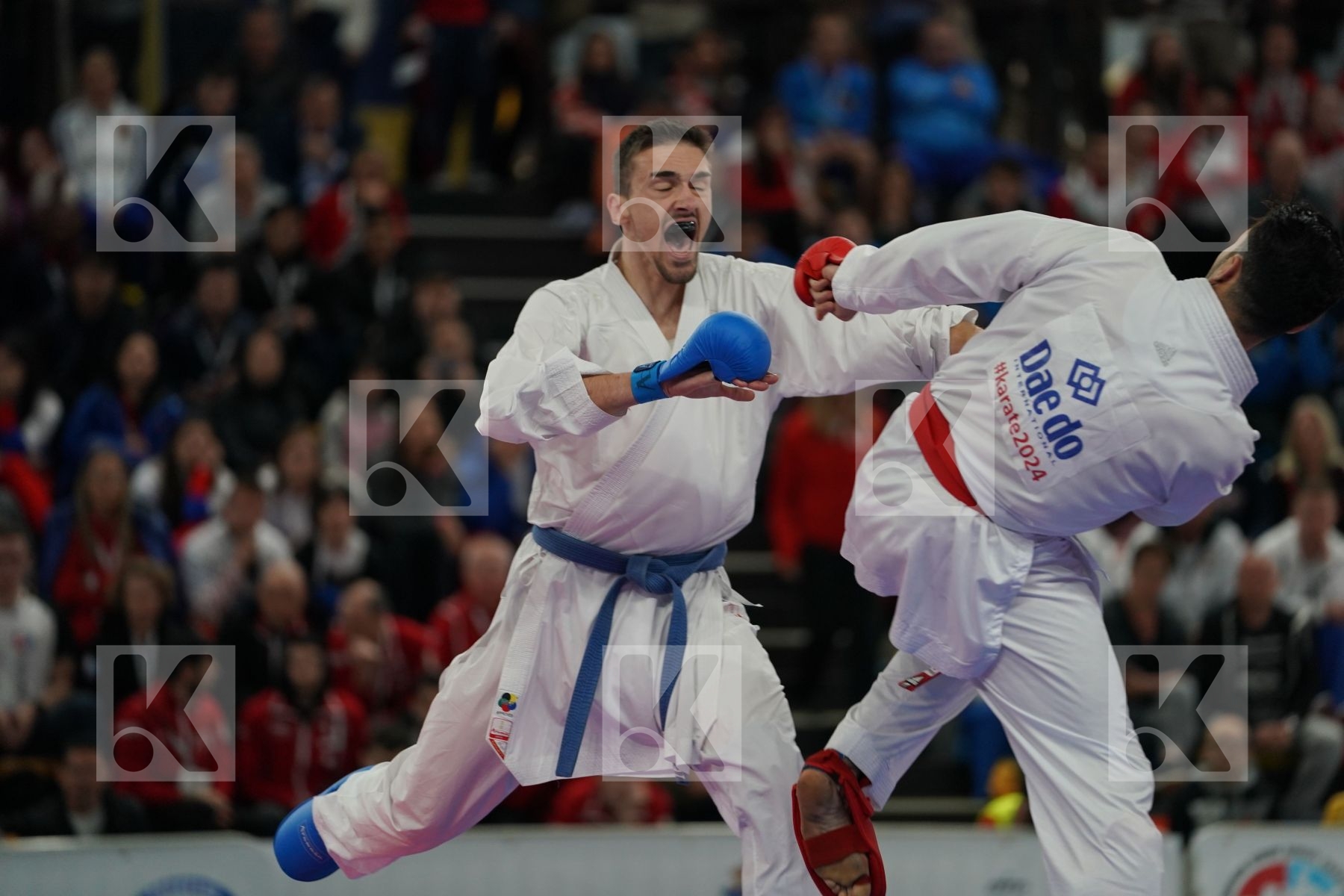 ABDESSELEM FAROUK (FRANCE) vs KVESIC IVAN (CROATIA) in Senior Kumite -84 Kg - Bronze bout