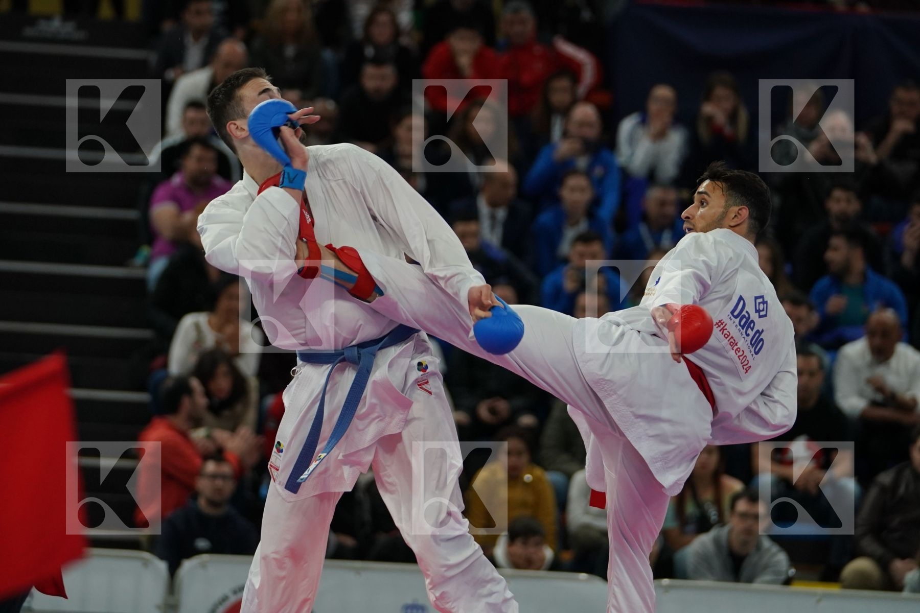 ABDESSELEM FAROUK (FRANCE) vs KVESIC IVAN (CROATIA) in Senior Kumite -84 Kg - Bronze bout