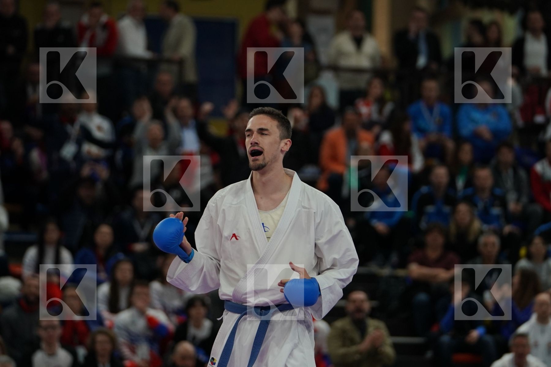 ABDESSELEM FAROUK (FRANCE) vs KVESIC IVAN (CROATIA) in Senior Kumite -84 Kg - Bronze bout