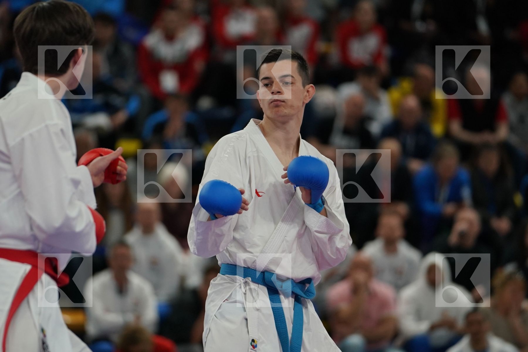 LOPEZ SALAS ADRIAN FEDERICO (NORWAY) vs MALOVIC NIKOLA (MONTENEGRO) in Senior Kumite -84 Kg - Bronze bout