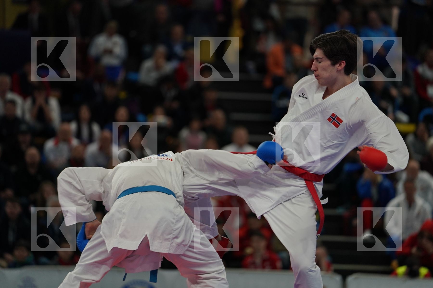 LOPEZ SALAS ADRIAN FEDERICO (NORWAY) vs MALOVIC NIKOLA (MONTENEGRO) in Senior Kumite -84 Kg - Bronze bout