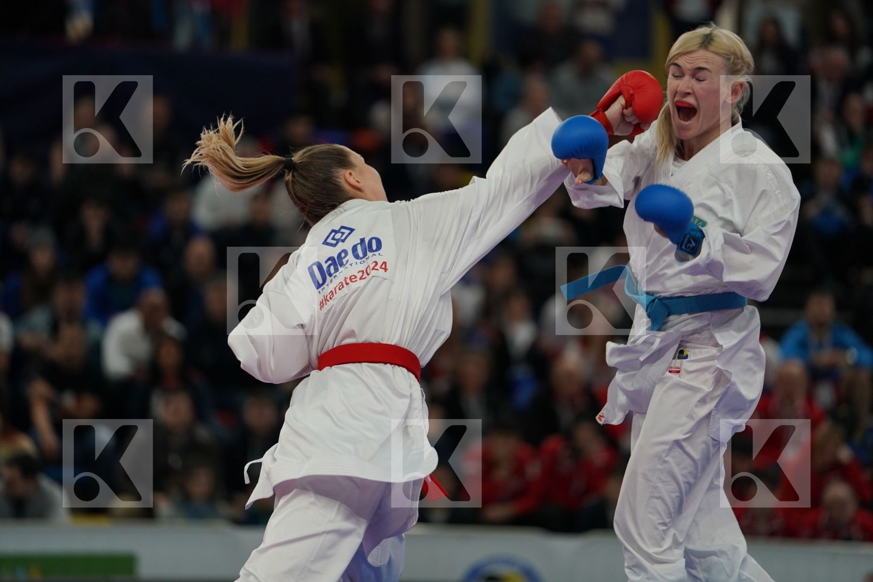 PHILIPPE GWENDOLINE (FRANCE) vs SEROGINA ANITA (UKRAINE) in Senior Kumite -61 Kg - Bronze bout