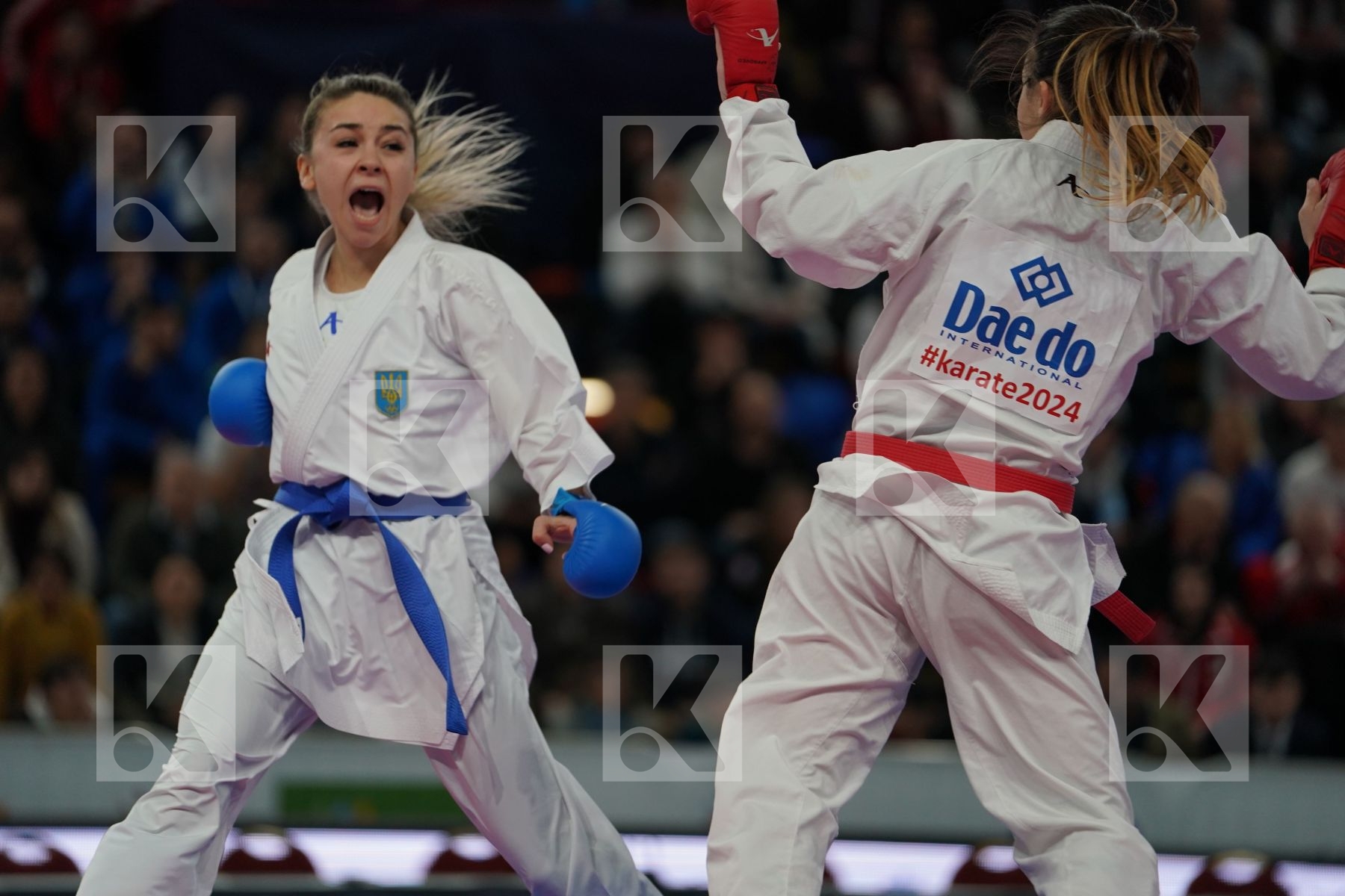 GORANOVA IVET (BULGARIA) vs TERLIUGA ANZHELIKA (UKRAINE) in Senior Kumite -55 Kg - Bronze bout