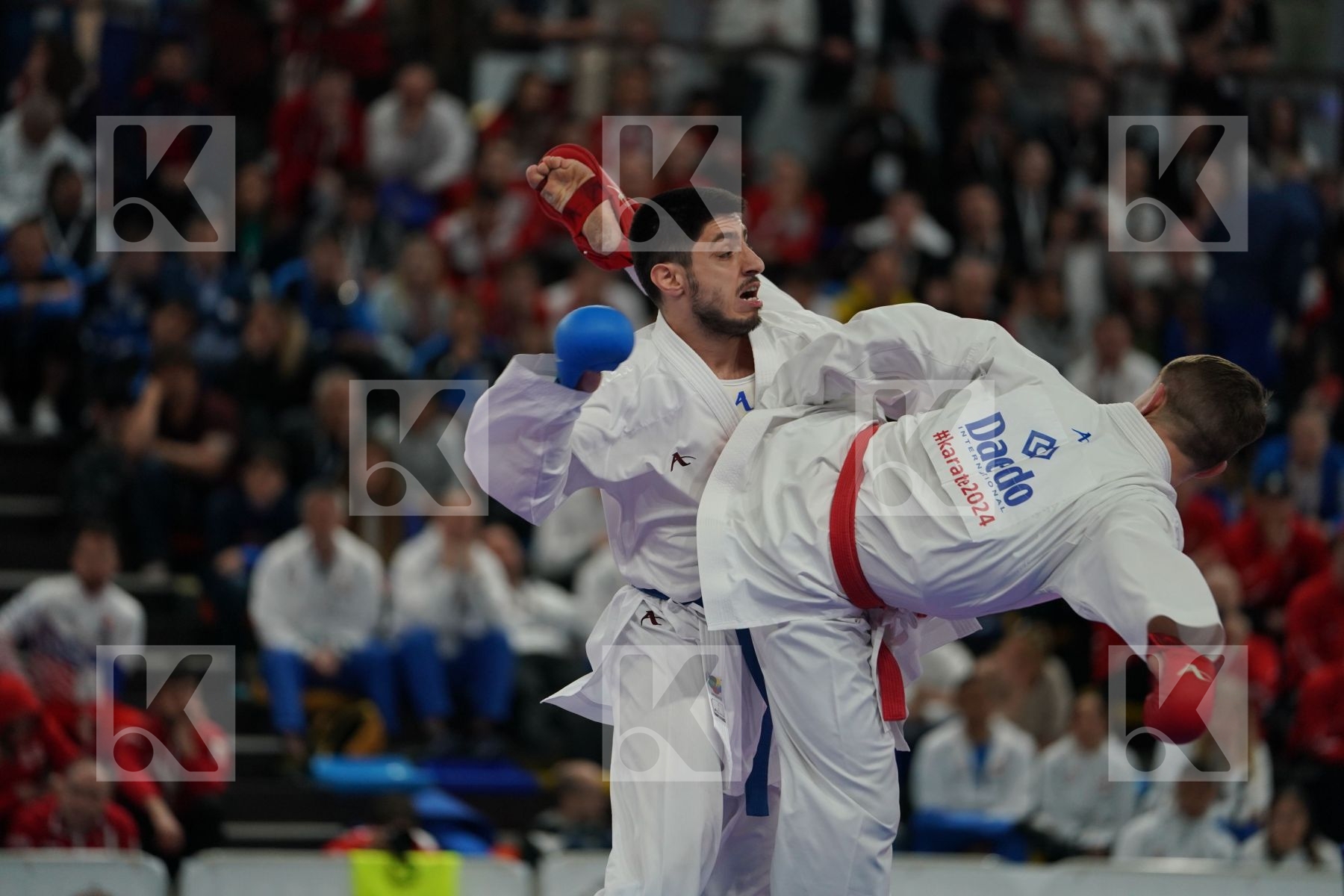 KELLAWAY JOE (ENGLAND) vs ELTEMUR ERMAN (TURKEY) in Senior Kumite -75 Kg - Bronze bout