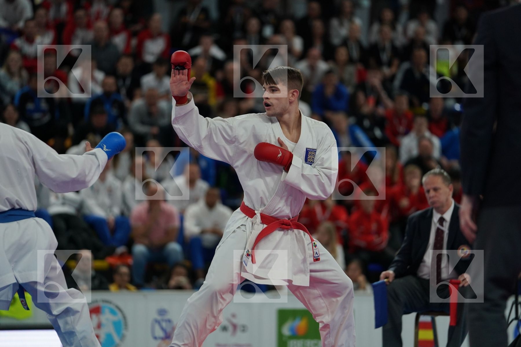 KELLAWAY JOE (ENGLAND) vs ELTEMUR ERMAN (TURKEY) in Senior Kumite -75 Kg - Bronze bout