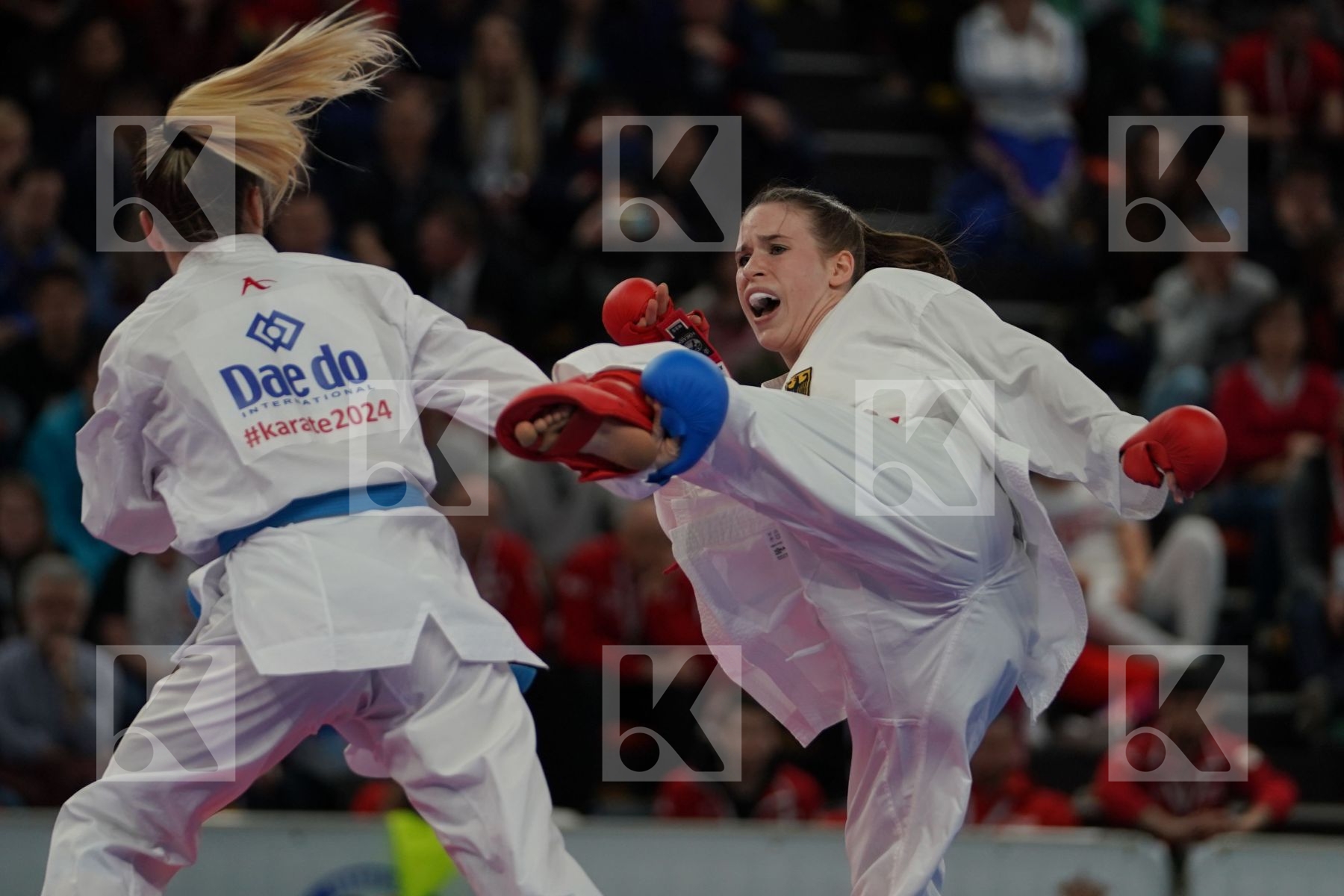 HUBRICH SHARA (GERMANY) vs OZCELIK ARAPOGLU SERAP (TURKEY) in Senior Kumite -50 Kg - Bronze bout