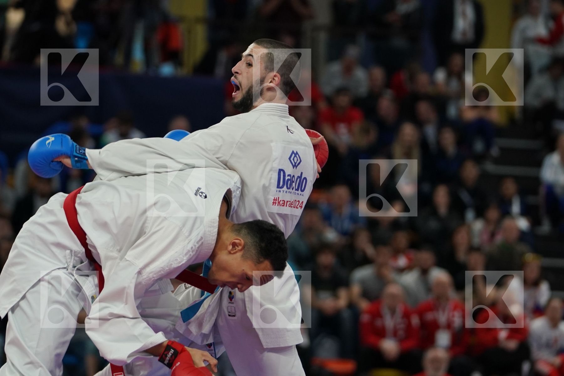 TADISSI YVES MARTIAL (HUNGARIA) vs JOKSIC STEFAN (SERBIA) in Senior Kumite -67 Kg - Bronze bout