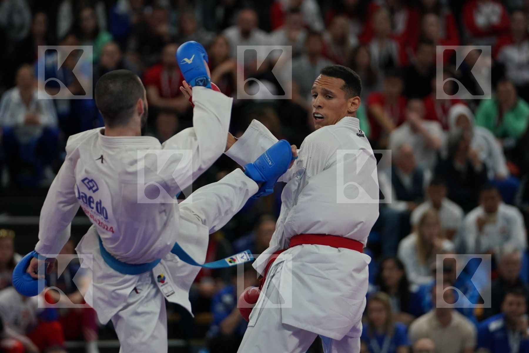 TADISSI YVES MARTIAL (HUNGARIA) vs JOKSIC STEFAN (SERBIA) in Senior Kumite -67 Kg - Bronze bout