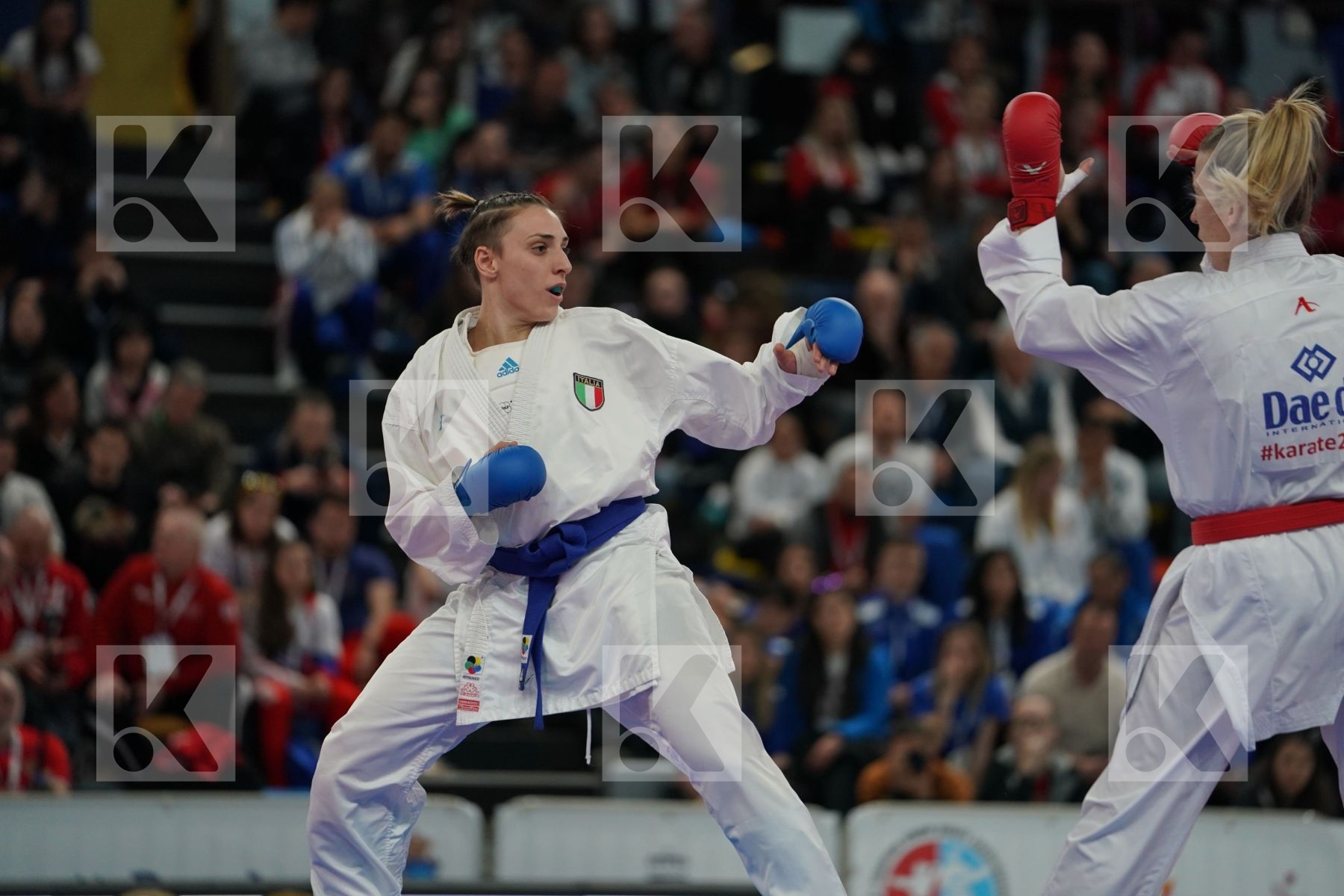 CROATIA vs ITALY in Senior Team Female Kumite - Bronze bout