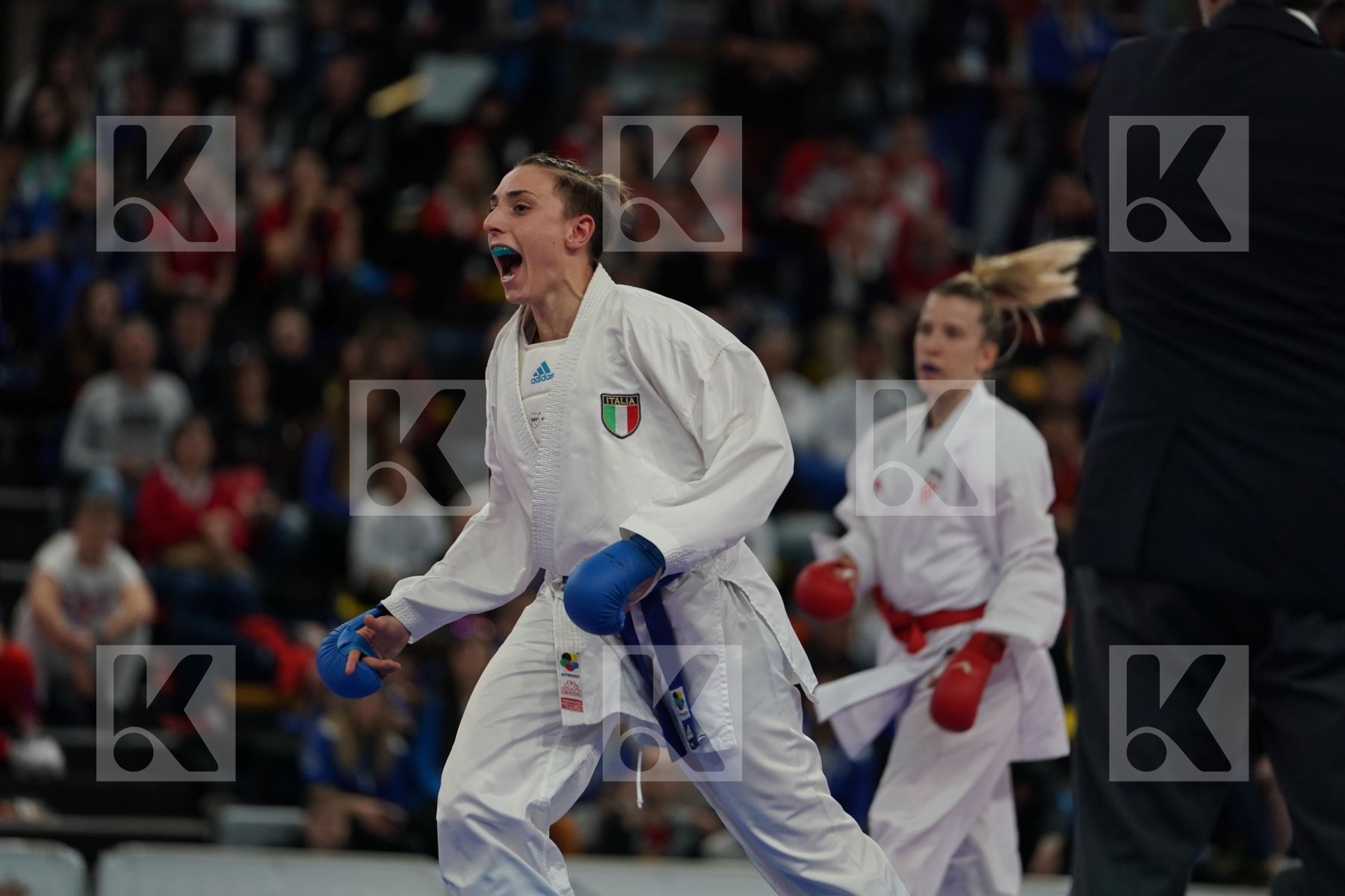 CROATIA vs ITALY in Senior Team Female Kumite - Bronze bout
