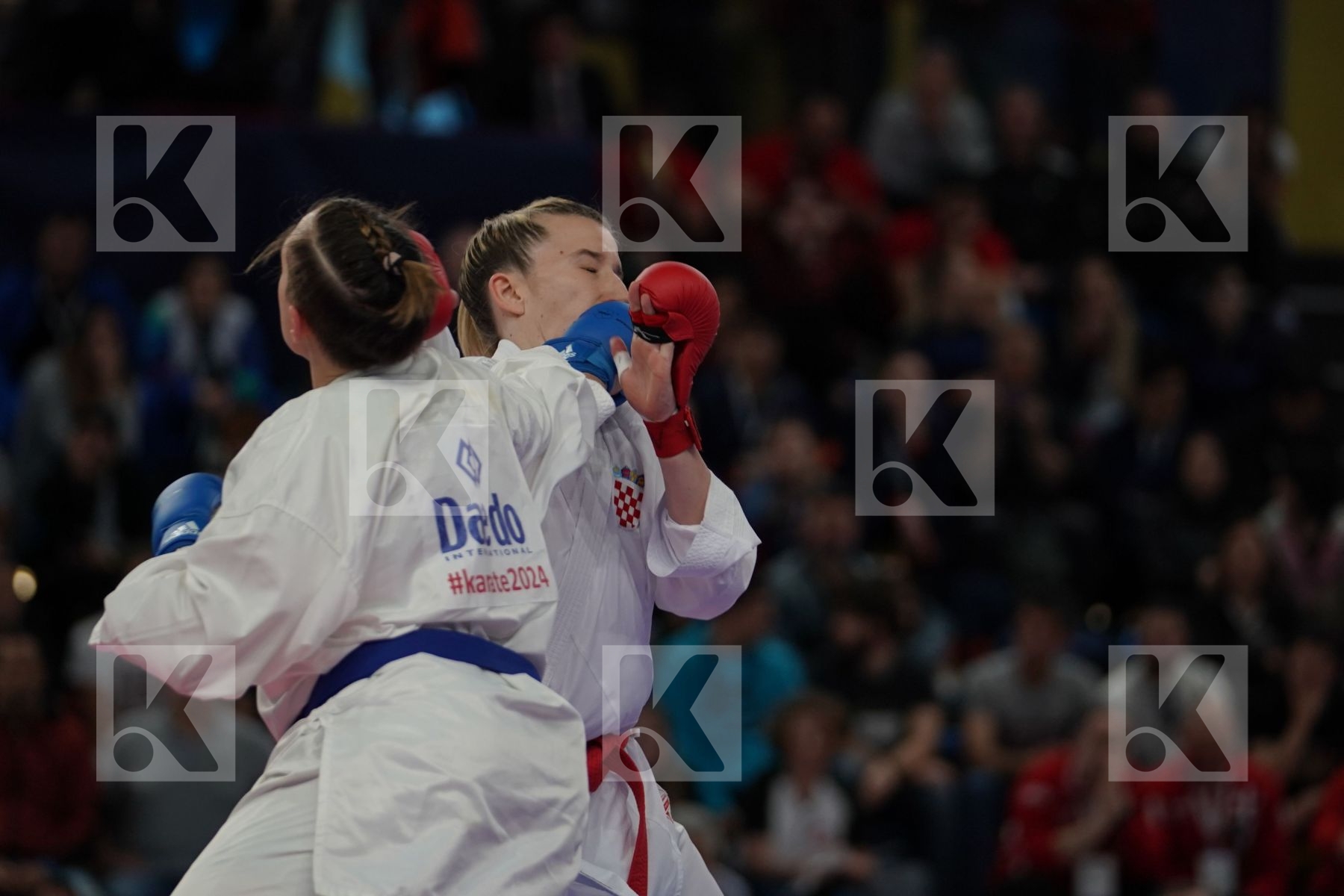 CROATIA vs ITALY in Senior Team Female Kumite - Bronze bout