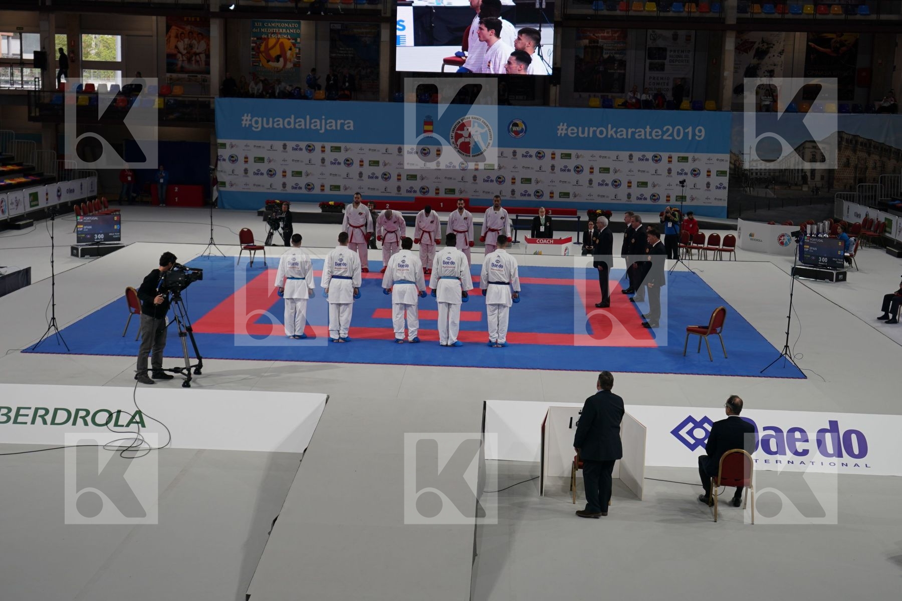 PORTUGAL vs SPAIN in Senior Team Male Kumite - Bronze bout