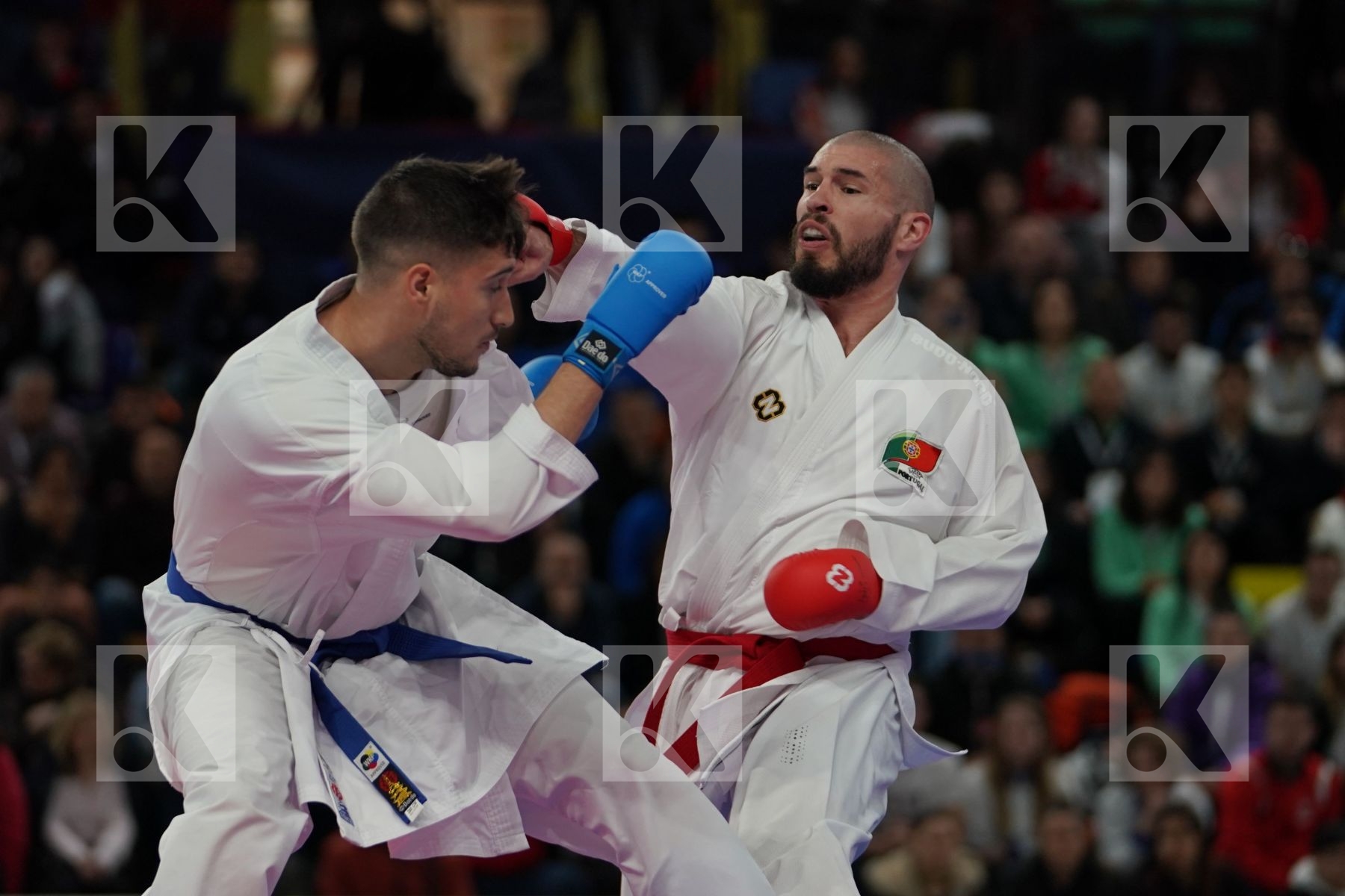 PORTUGAL vs SPAIN in Senior Team Male Kumite - Bronze bout
