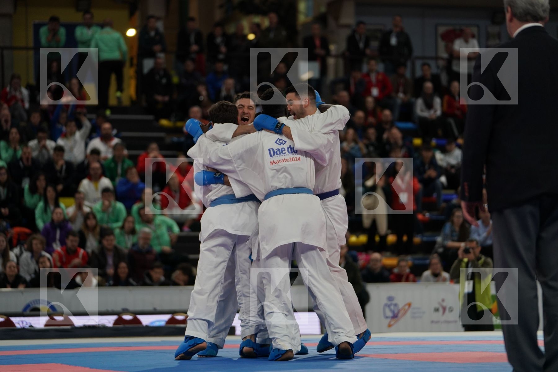 PORTUGAL vs SPAIN in Senior Team Male Kumite - Bronze bout