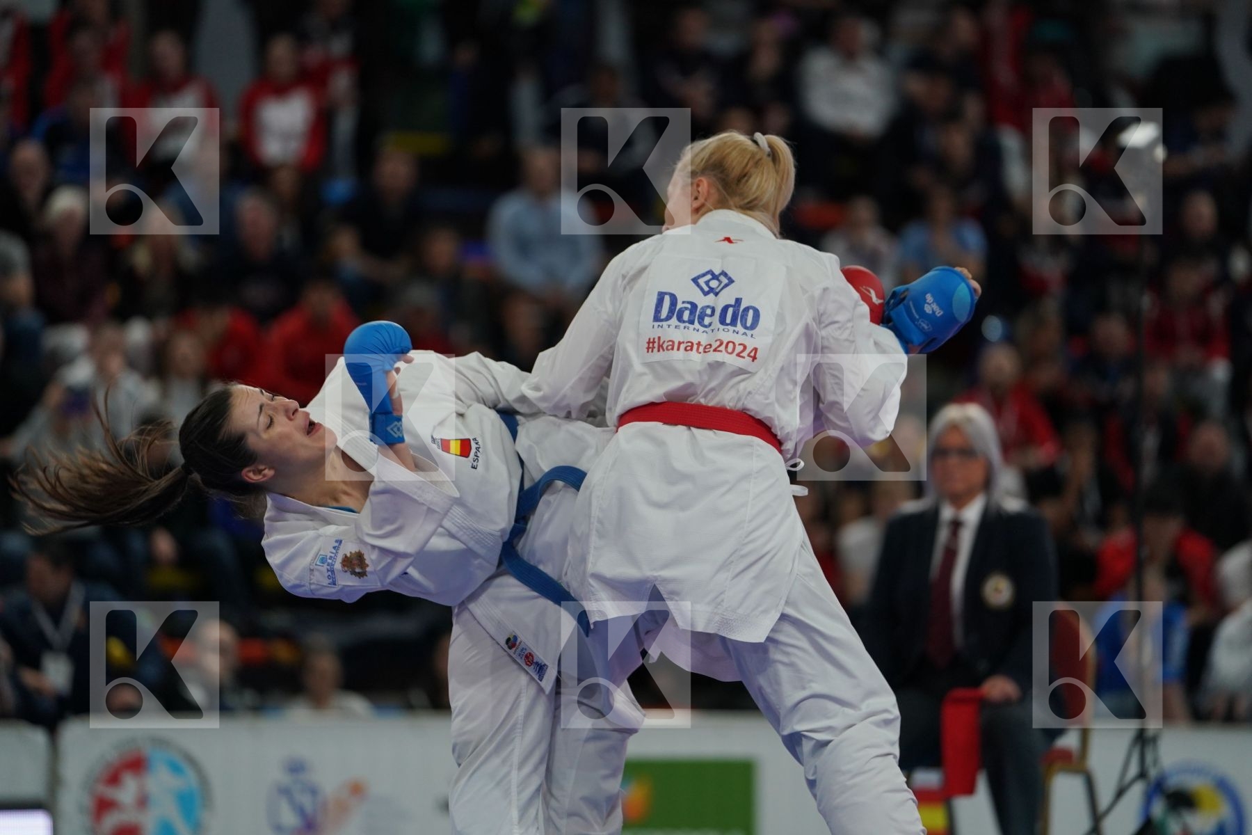CHATZILIADOU ELENI (GREECE) vs PALACIO GONZALEZ LAURA (SPAIN) in Senior Kumite 68+ Kg - Final bout