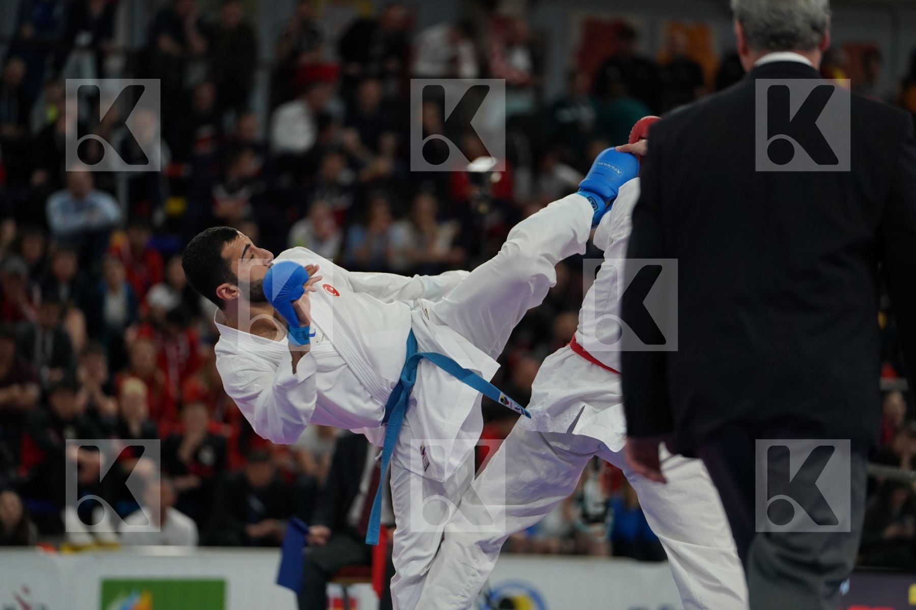 ISAKAU ANTON (BELARUS) vs AKTAS UGUR (TURKEY) in Senior Kumite -84 Kg - Final bout