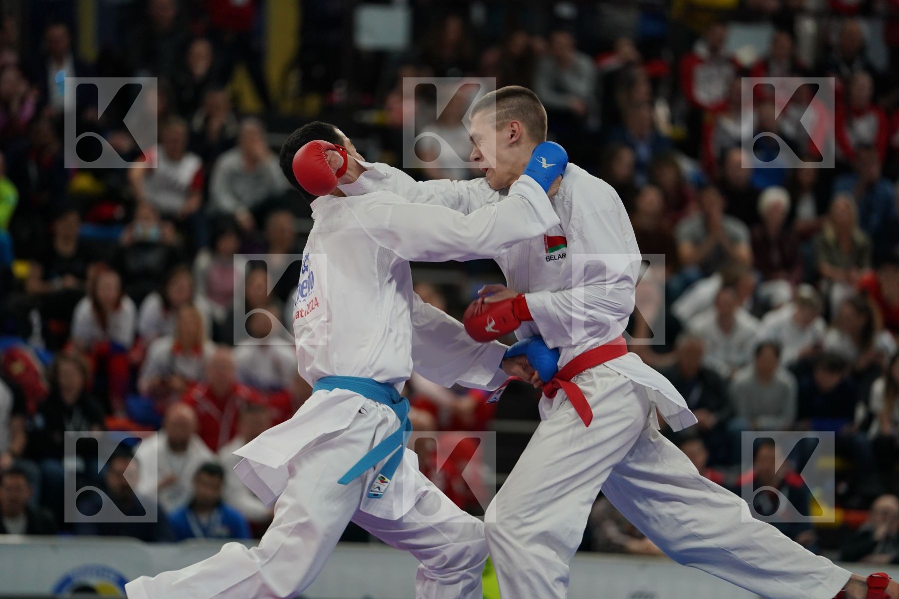 ISAKAU ANTON (BELARUS) vs AKTAS UGUR (TURKEY) in Senior Kumite -84 Kg - Final bout