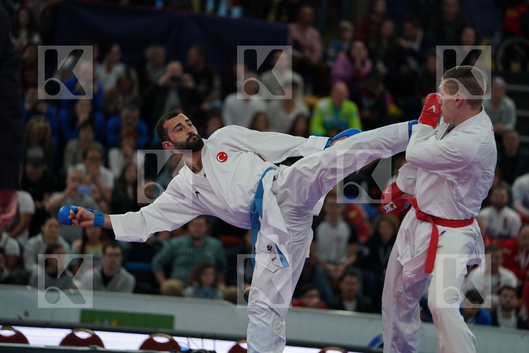 ISAKAU ANTON (BELARUS) vs AKTAS UGUR (TURKEY) in Senior Kumite -84 Kg - Final bout