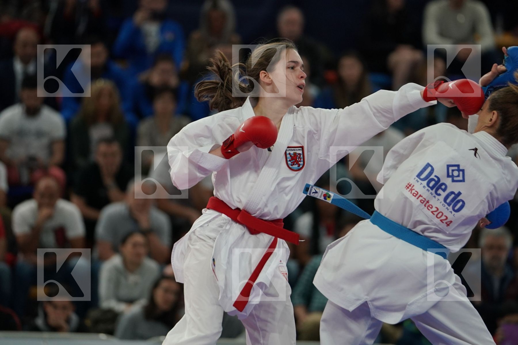 WARLING JENNIFER (LUXEMBOURG) vs YAKAN TUBA (TURKEY) in Senior Kumite -55 Kg - Final bout