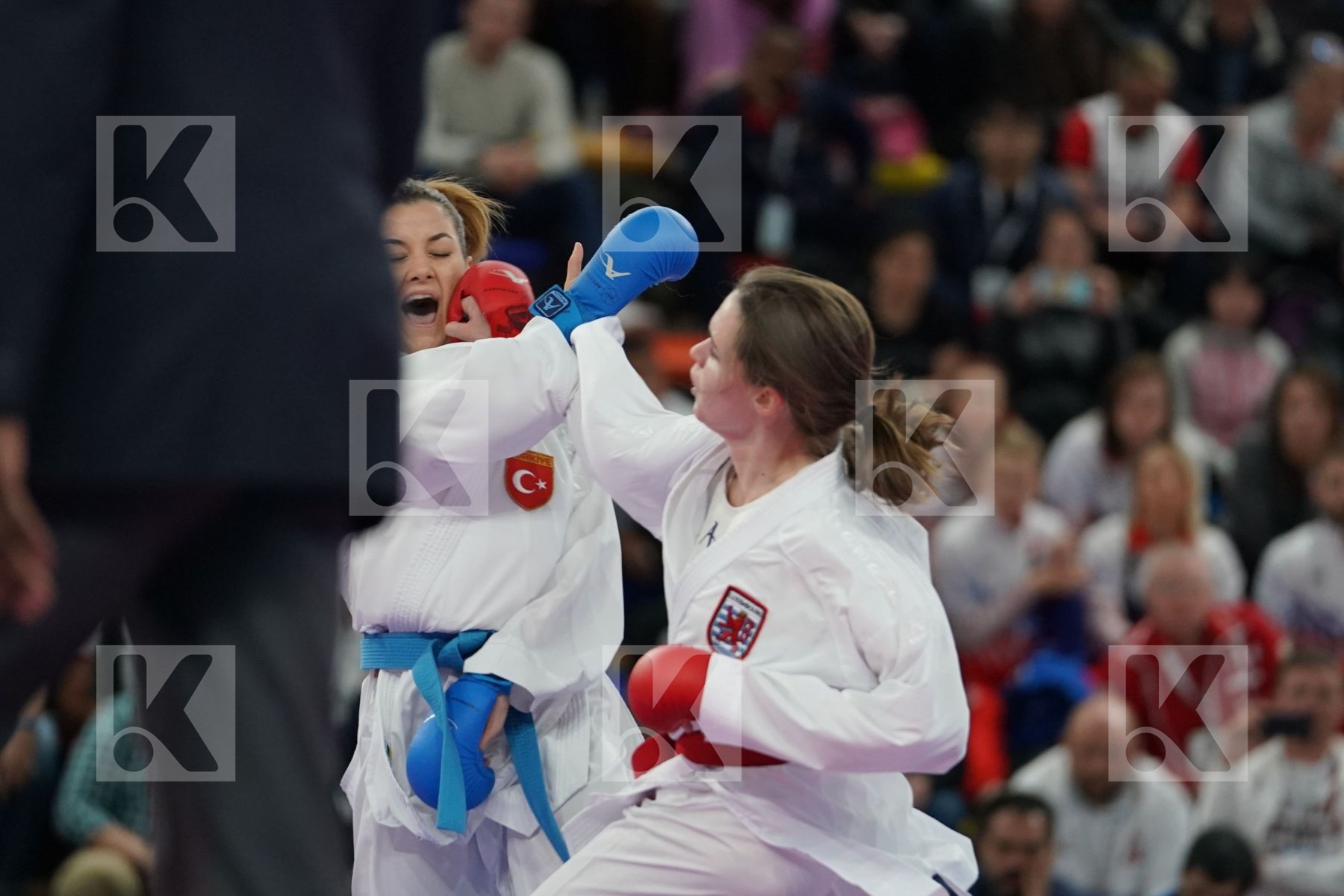WARLING JENNIFER (LUXEMBOURG) vs YAKAN TUBA (TURKEY) in Senior Kumite -55 Kg - Final bout