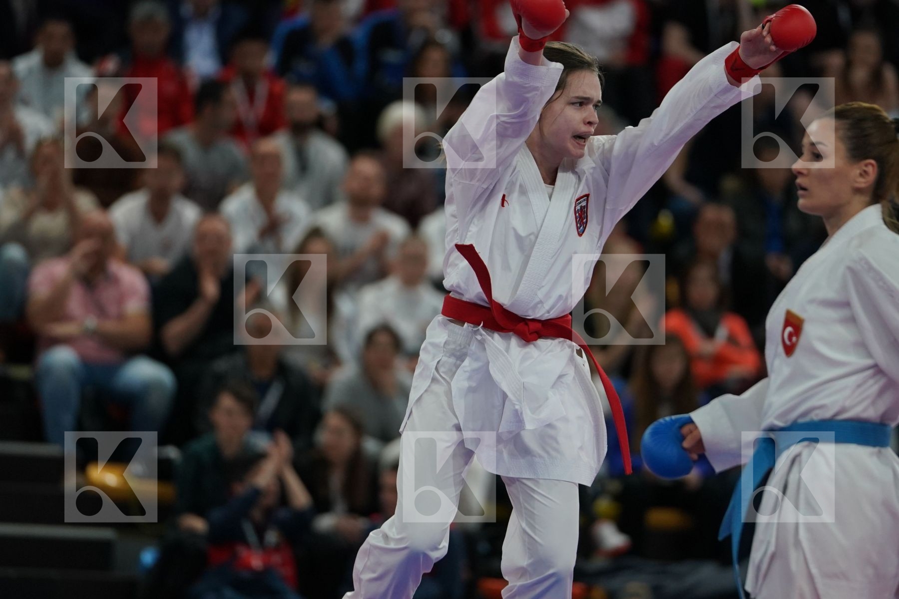 WARLING JENNIFER (LUXEMBOURG) vs YAKAN TUBA (TURKEY) in Senior Kumite -55 Kg - Final bout