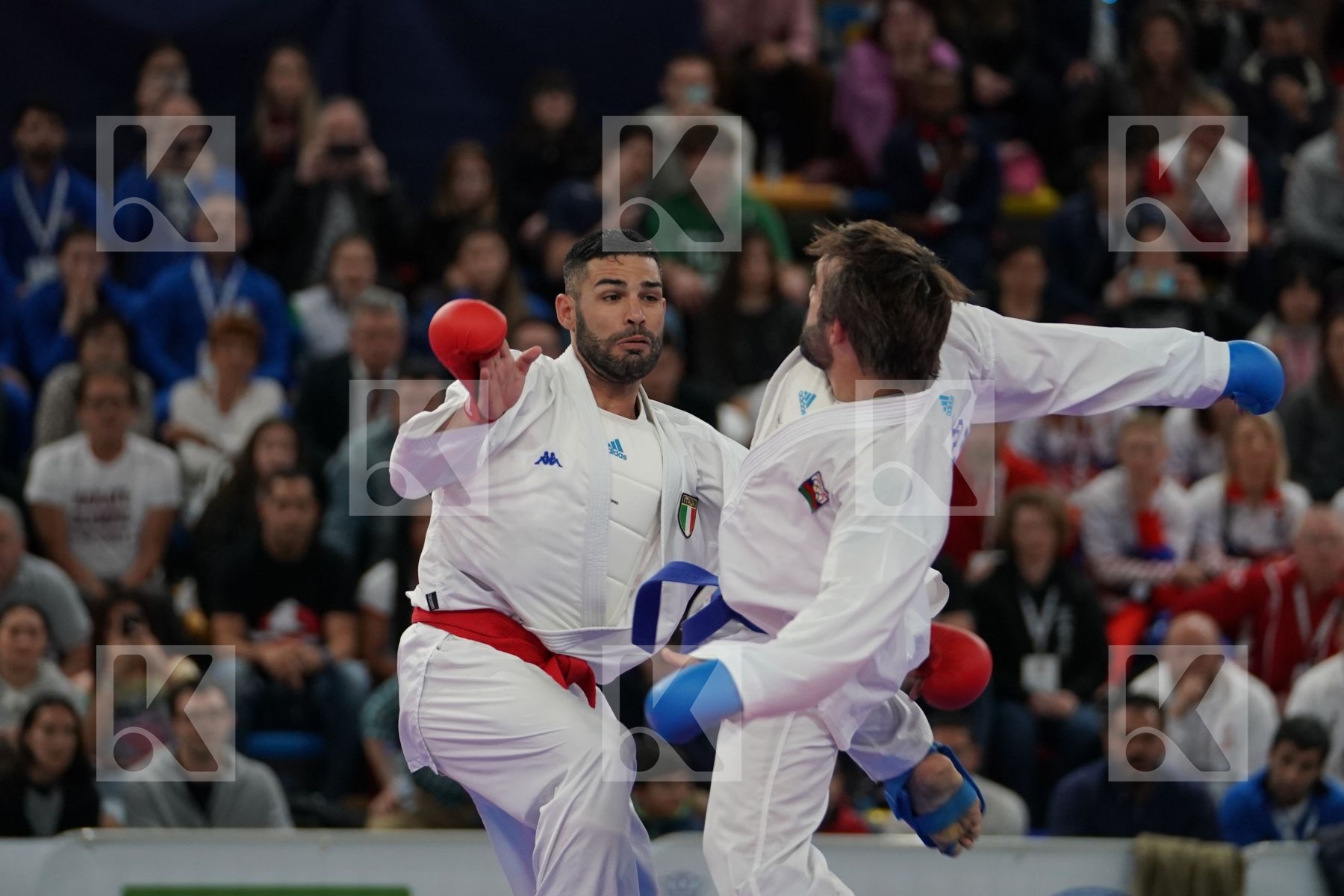 BUSA LUIGI (ITALY) vs AGHAYEV RAFAEL (AZERBAIJAN) in Senior Kumite -75 Kg - Final bout