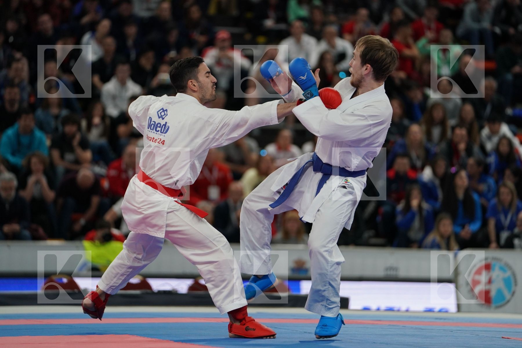 CRESCENZO ANGELO (ITALY) vs PLAKHUTIN EVGENY (RUSSIA) in Senior Kumite -60 Kg - Final bout