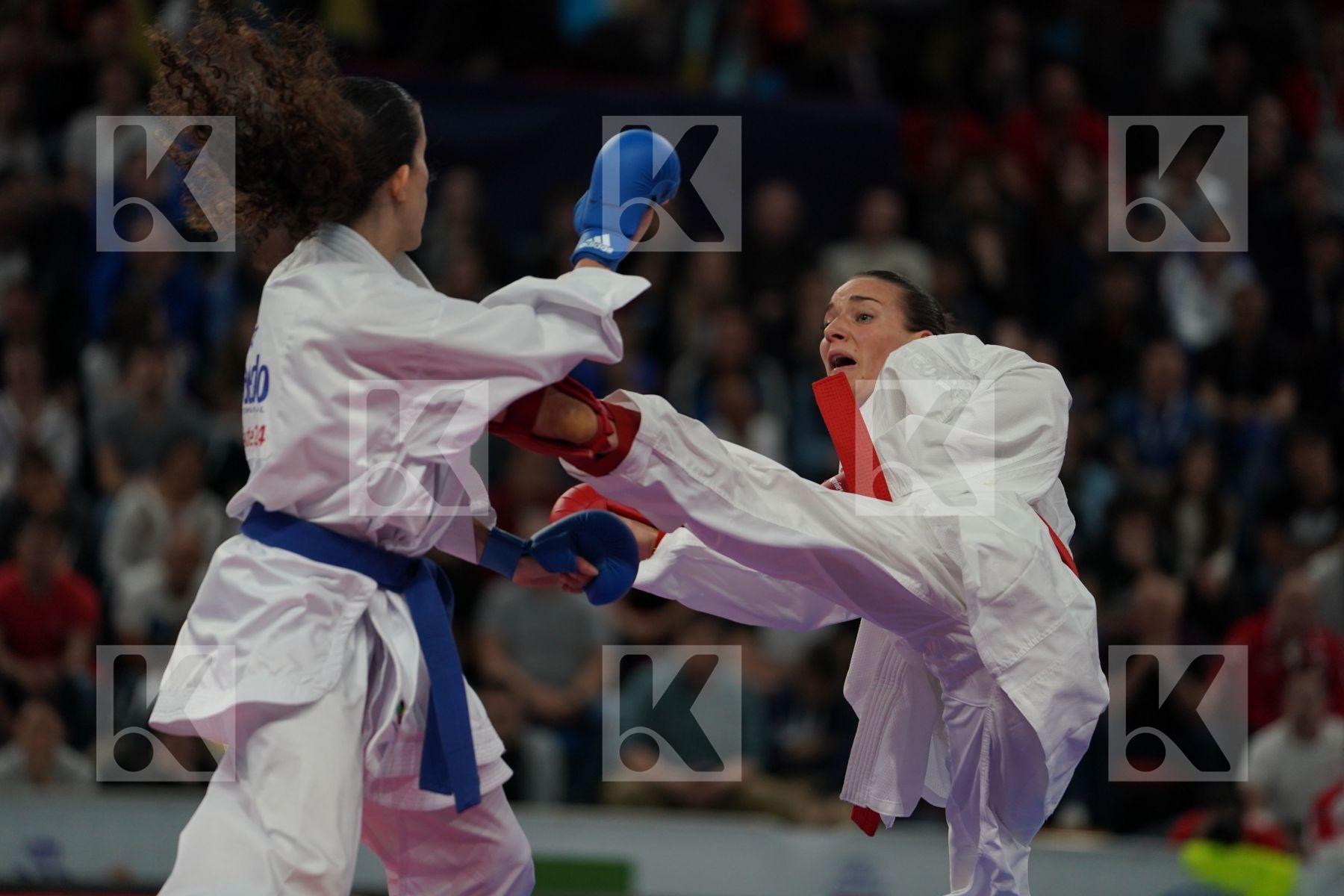 PLANK BETTINA (AUSTRIA) vs BOUDERBANE SOPHIA (FRANCE) in Senior Kumite -50 Kg - Final bout