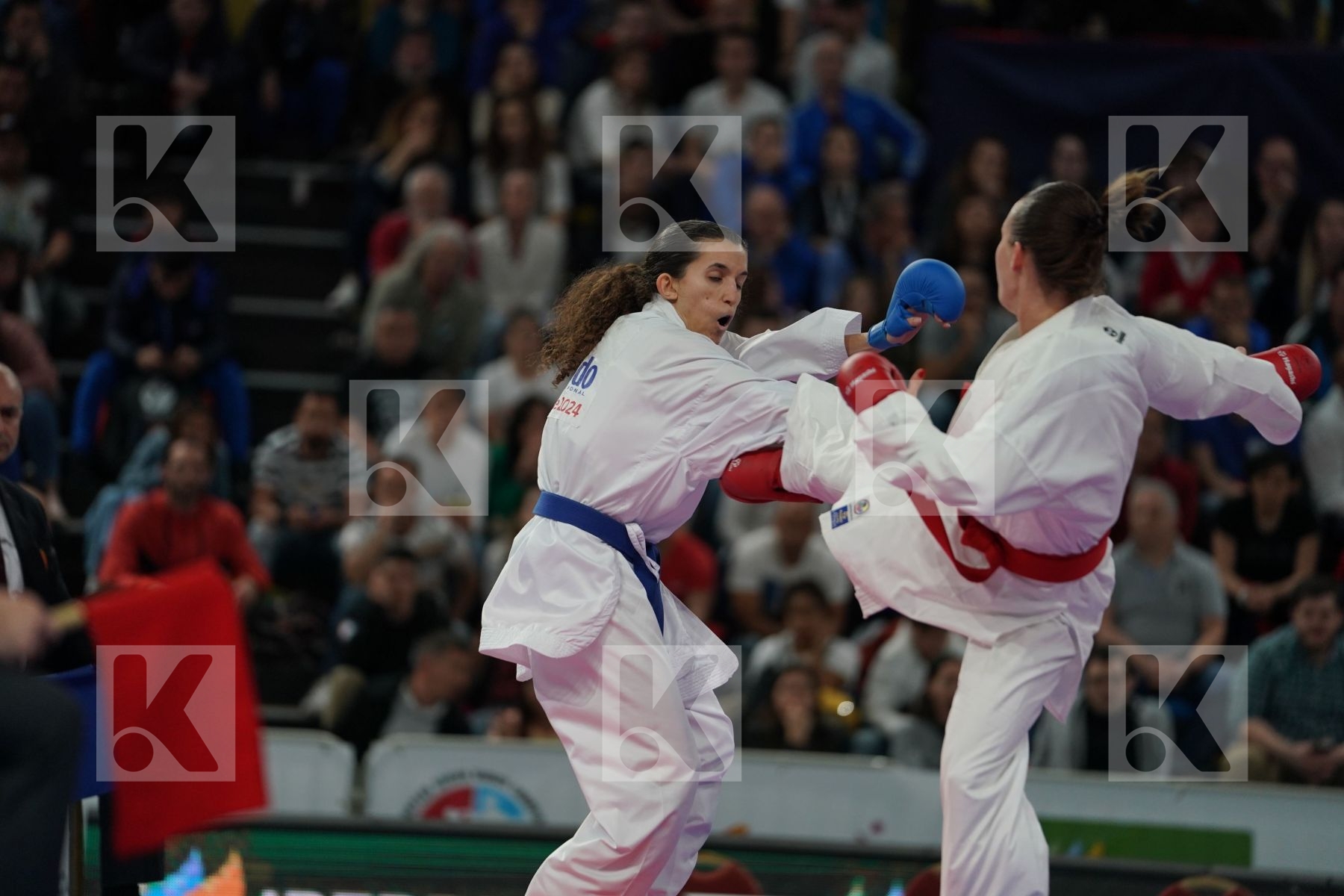 PLANK BETTINA (AUSTRIA) vs BOUDERBANE SOPHIA (FRANCE) in Senior Kumite -50 Kg - Final bout