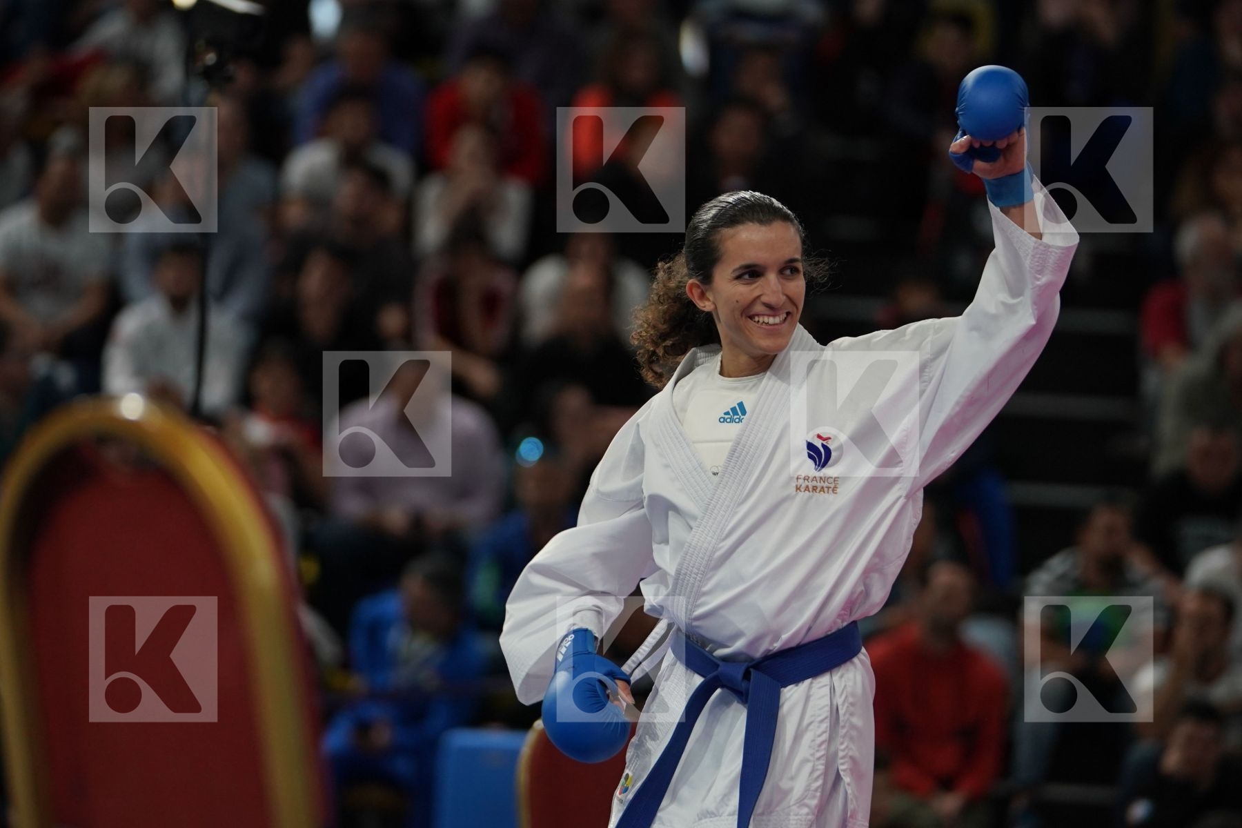 PLANK BETTINA (AUSTRIA) vs BOUDERBANE SOPHIA (FRANCE) in Senior Kumite -50 Kg - Final bout