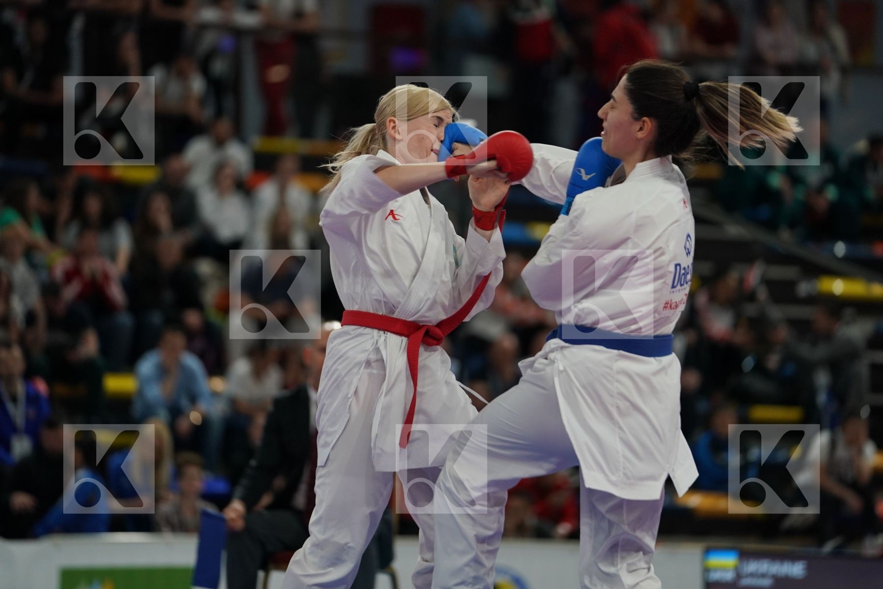 UKRAINE vs TURKEY in Senior Team Female Kumite - Final bout