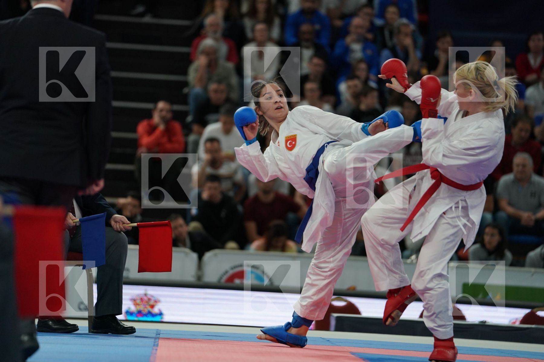 UKRAINE vs TURKEY in Senior Team Female Kumite - Final bout