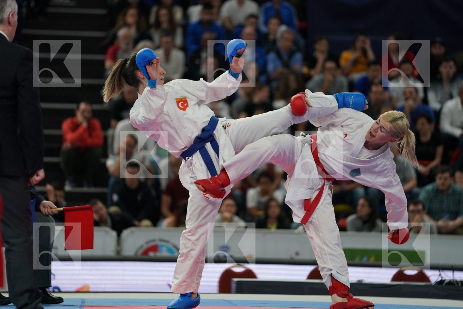 UKRAINE vs TURKEY in Senior Team Female Kumite - Final bout