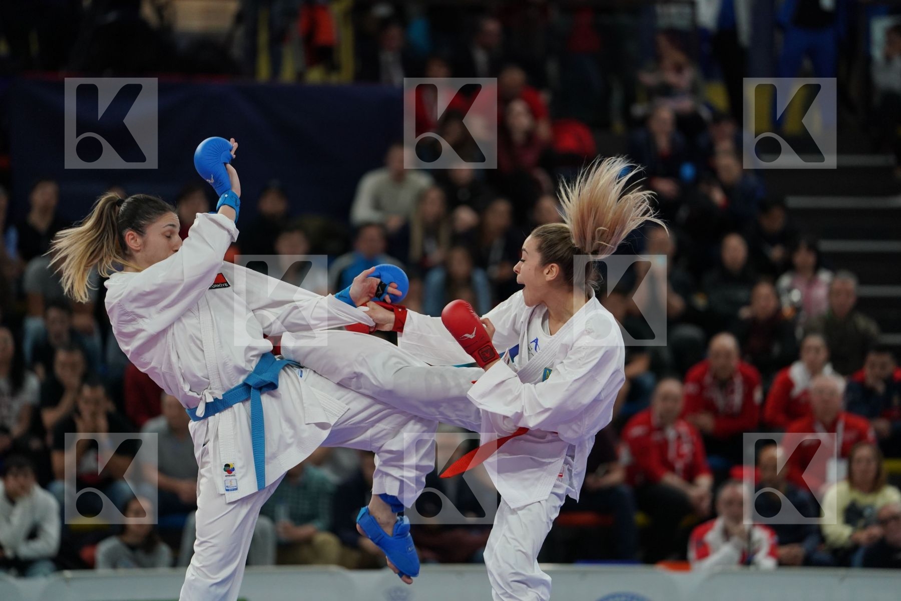 UKRAINE vs TURKEY in Senior Team Female Kumite - Final bout