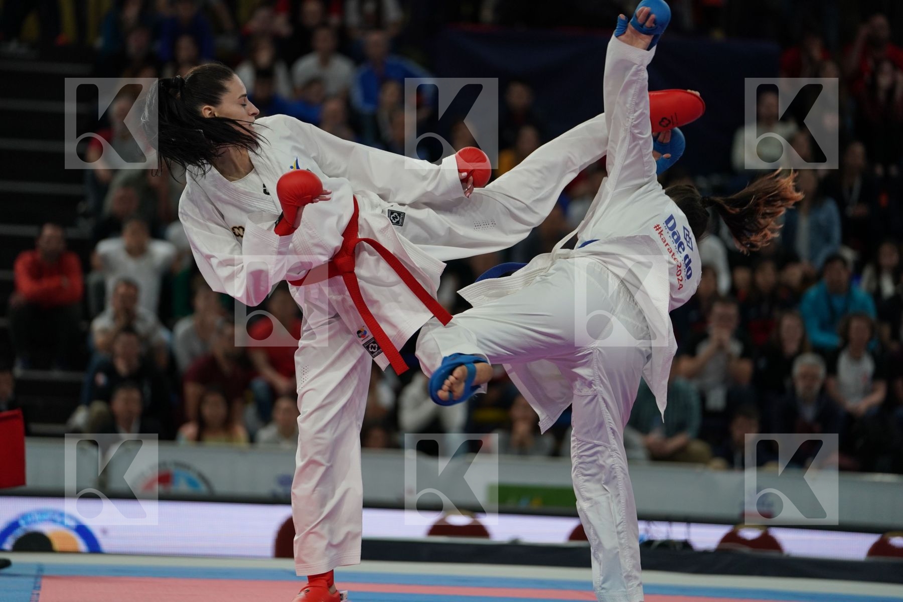 UKRAINE vs TURKEY in Senior Team Female Kumite - Final bout