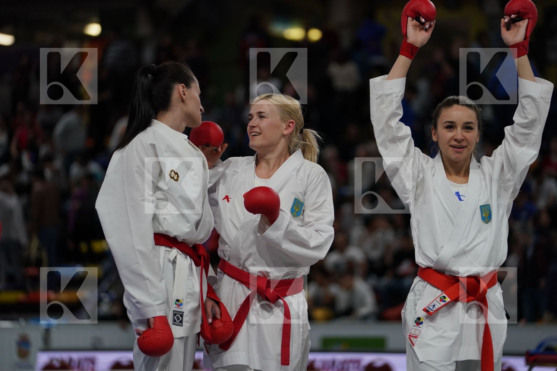 UKRAINE vs TURKEY in Senior Team Female Kumite - Final bout
