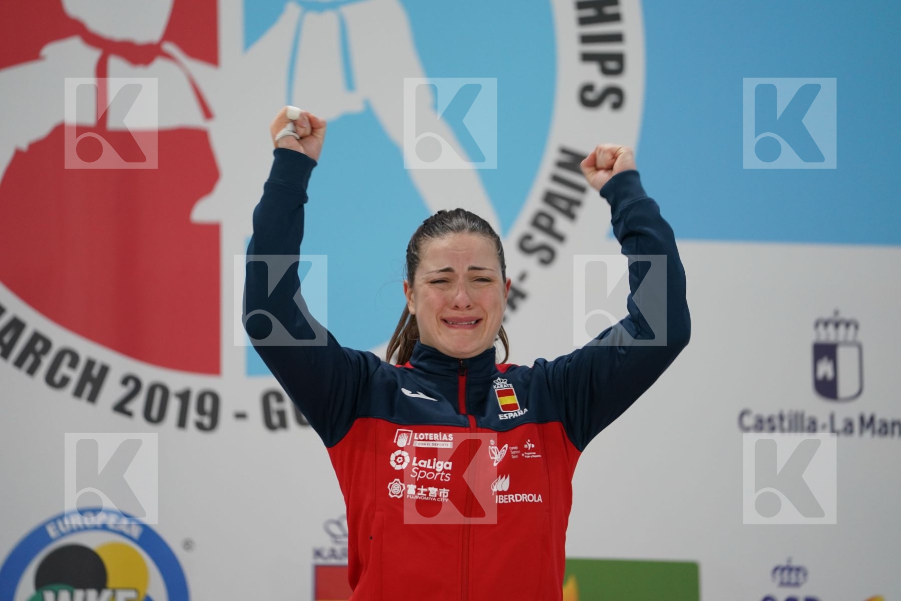 PALACIO GONZALEZ LAURA (SPAIN) in Senior Kumite 68+ Kg - Podium ceremony