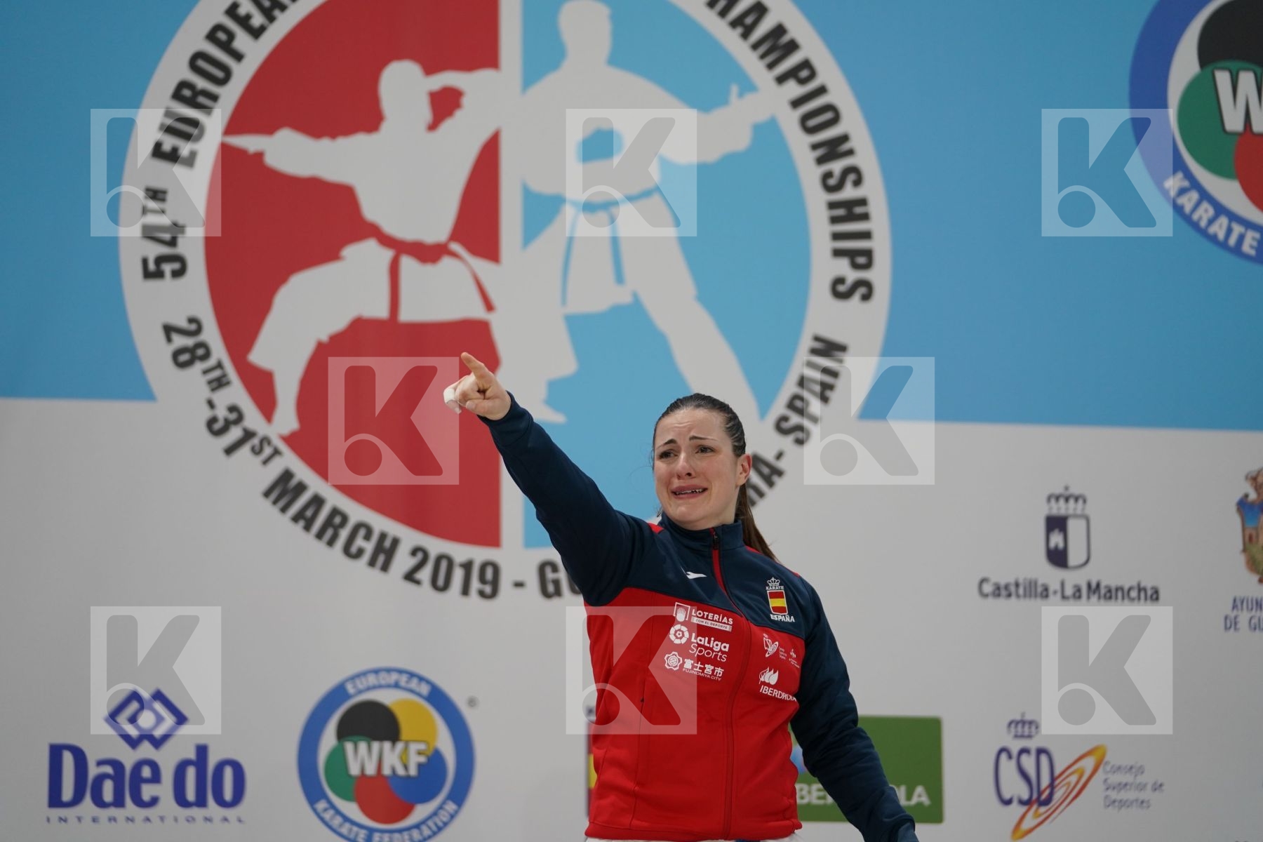PALACIO GONZALEZ LAURA (SPAIN) in Senior Kumite 68+ Kg - Podium ceremony