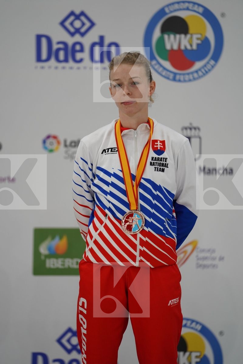SUCHANKOVA INGRIDA (SLOVAKIA) in Senior Kumite -61 Kg - Podium ceremony