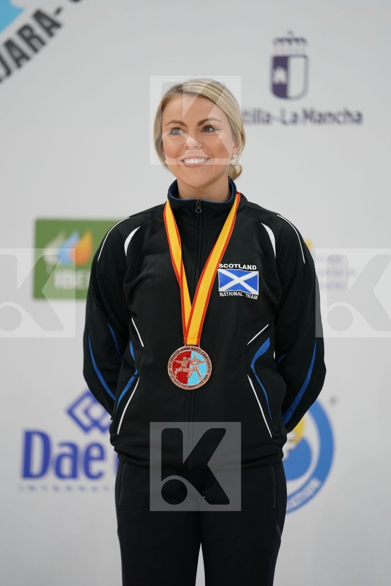 CONNELL AMY (SCOTLAND) in Senior Kumite -55 Kg - Podium ceremony