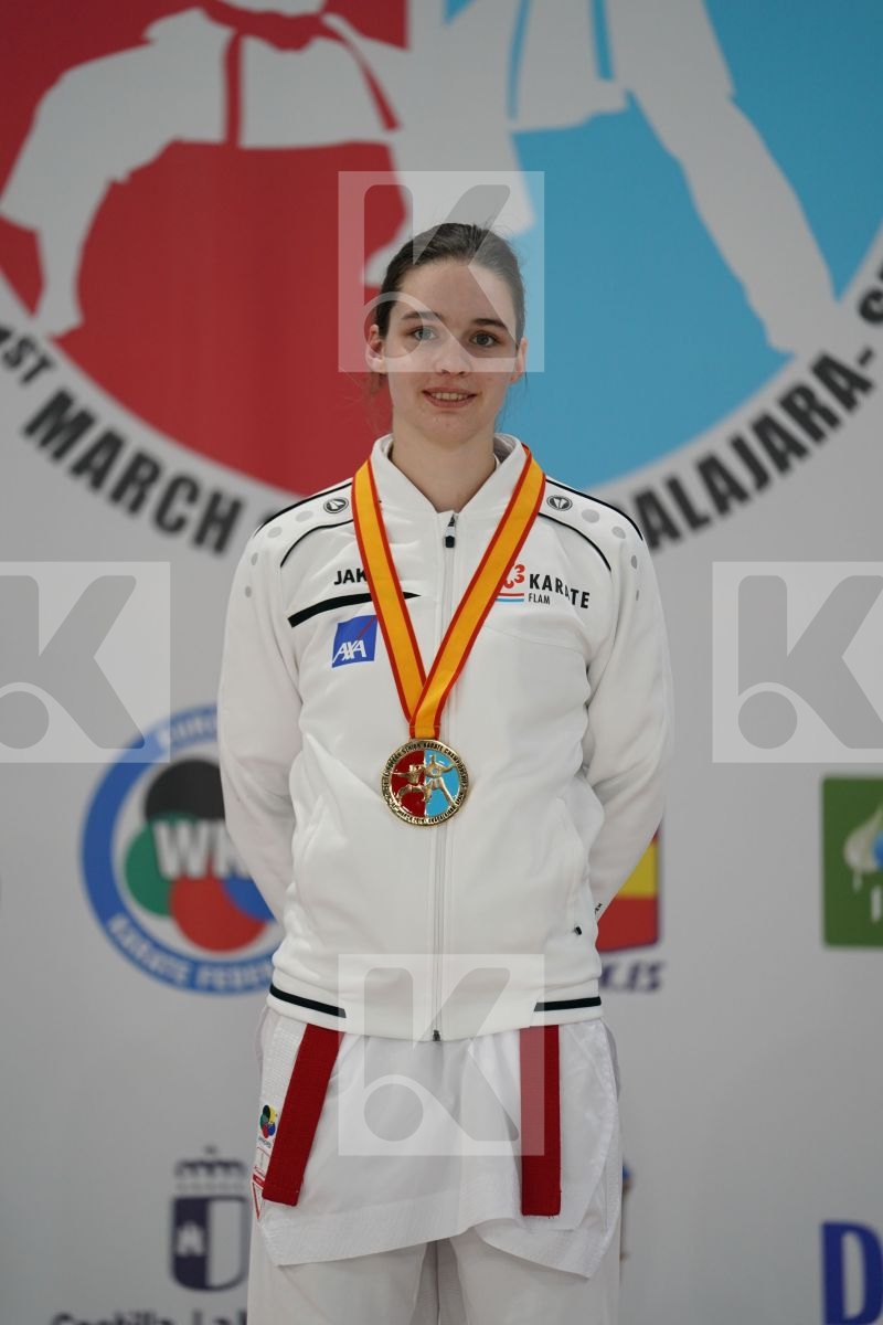 WARLING JENNIFER (LUXEMBOURG) in Senior Kumite -55 Kg - Podium ceremony