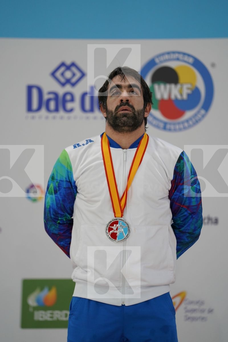 AGHAYEV RAFAEL (AZERBAIJAN) in Senior Kumite -75 Kg - Podium ceremony