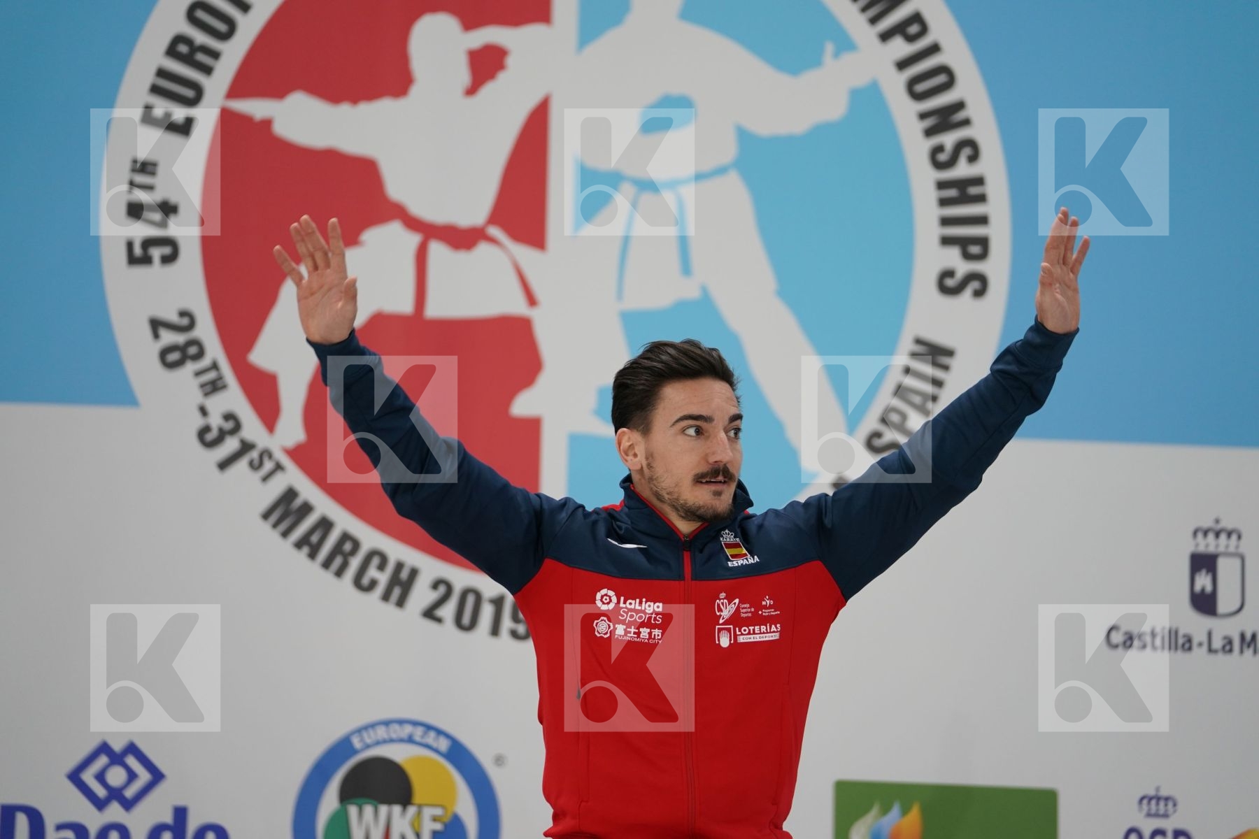 QUINTERO CAPDEVILA DAMIAN HUGO (SPAIN) in Senior Male Kata - Podium ceremony