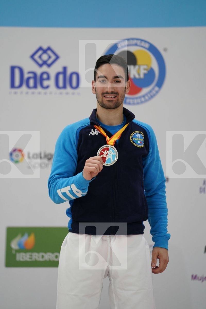 CRESCENZO ANGELO (ITALY) in Senior Kumite -60 Kg - Podium ceremony