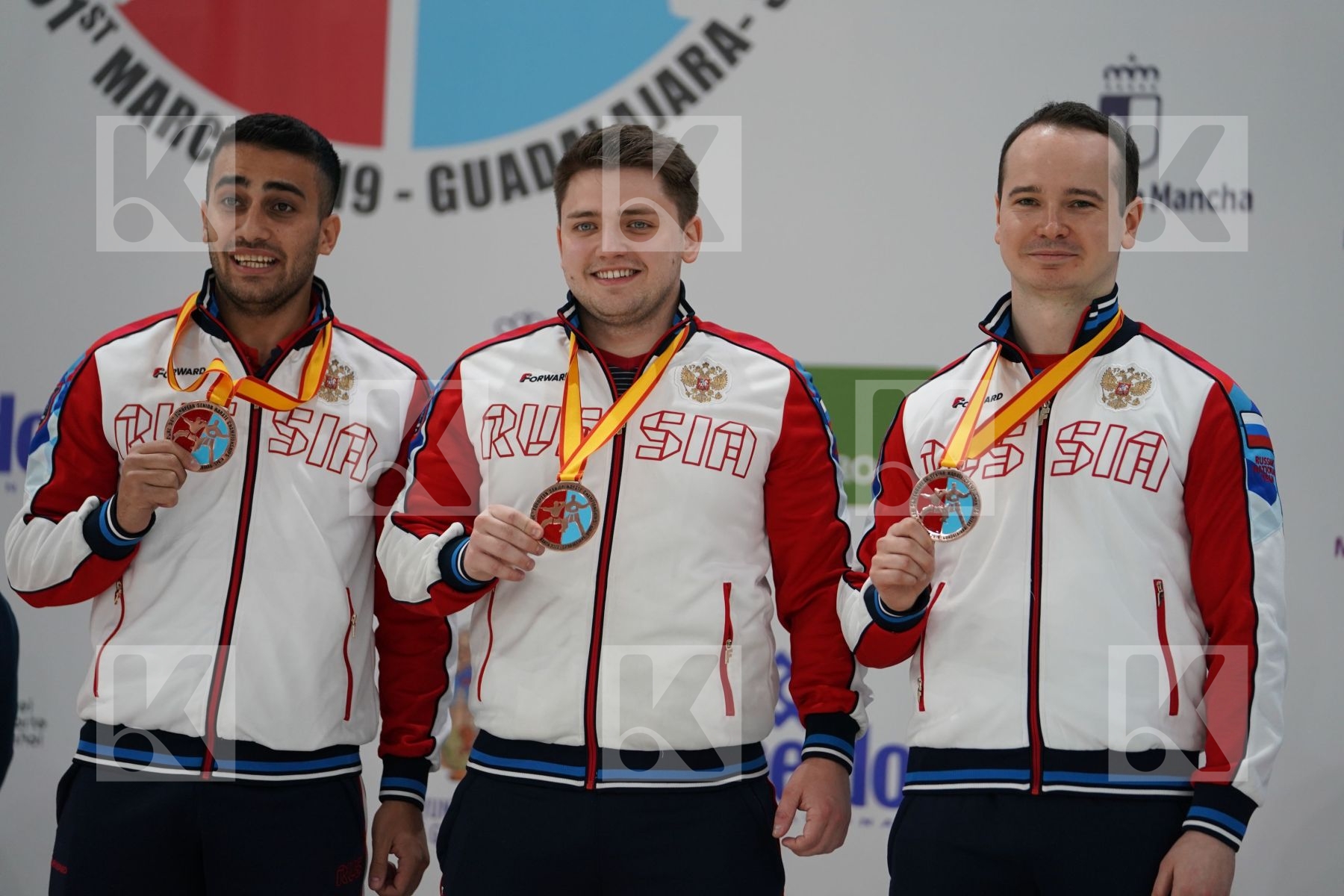 RUSSIA in Senior Team Male Kata - Podium ceremony