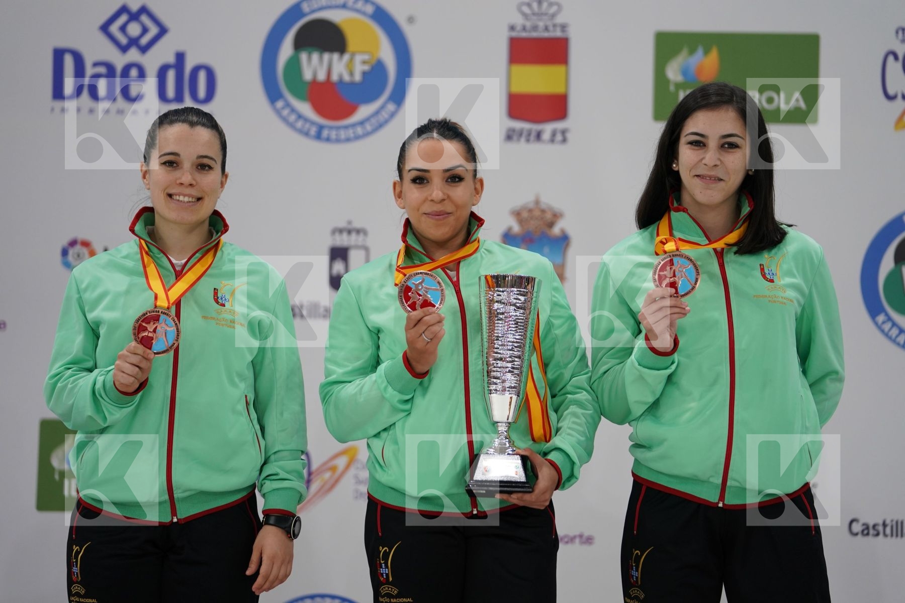 PORTUGAL in Senior Team Female Kata - Podium ceremony