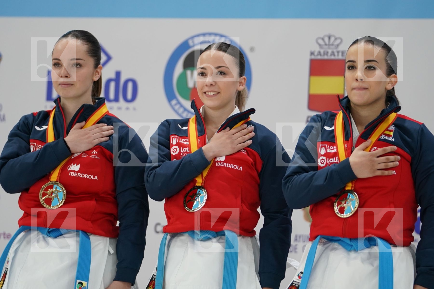 SPAIN in Senior Team Female Kata - Podium ceremony