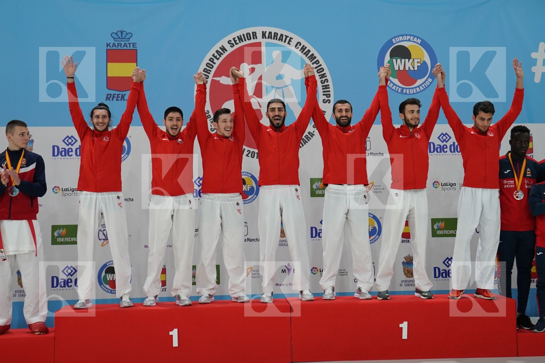 TURKEY in Senior Team Male Kumite - Podium ceremony