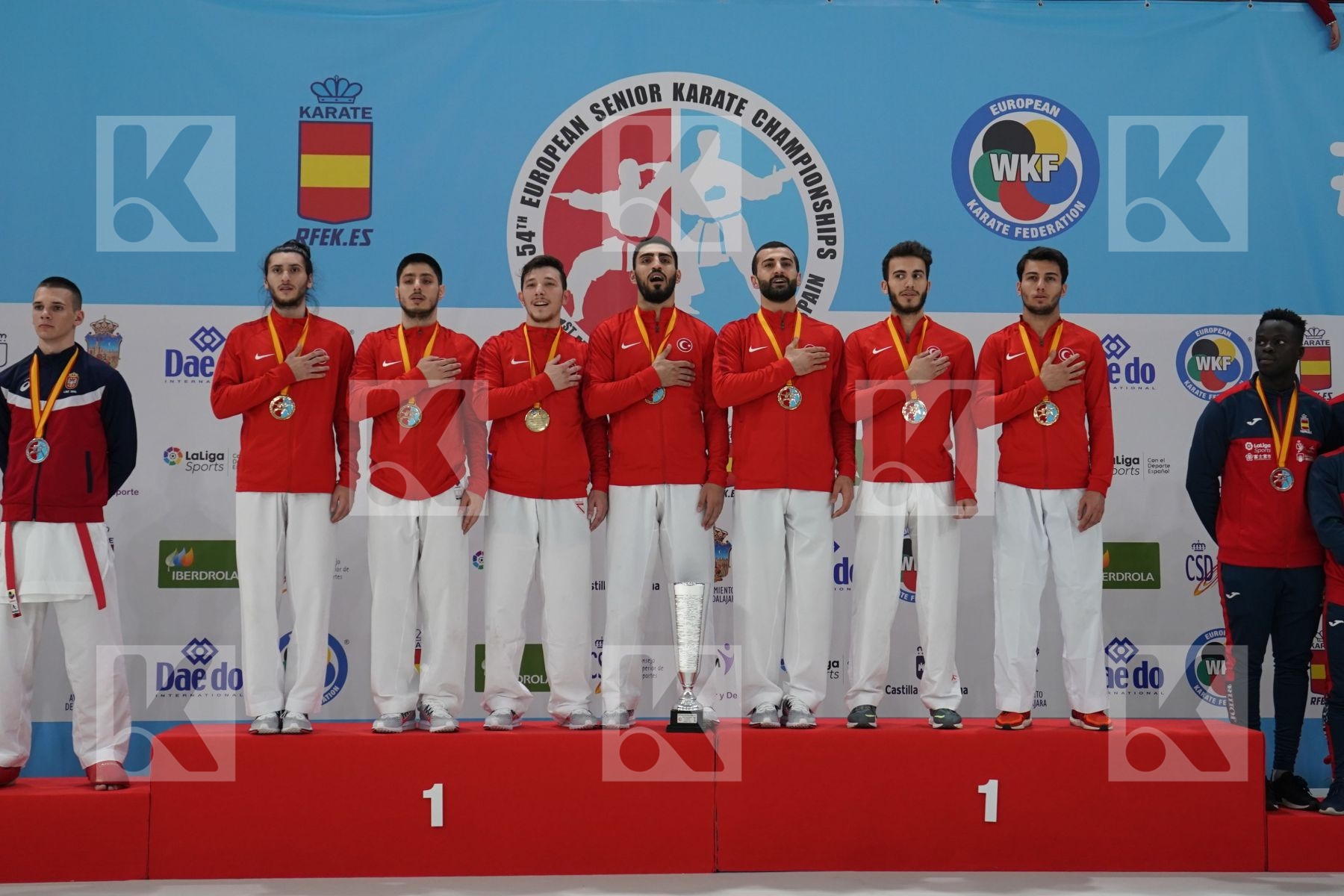 TURKEY in Senior Team Male Kumite - Podium ceremony