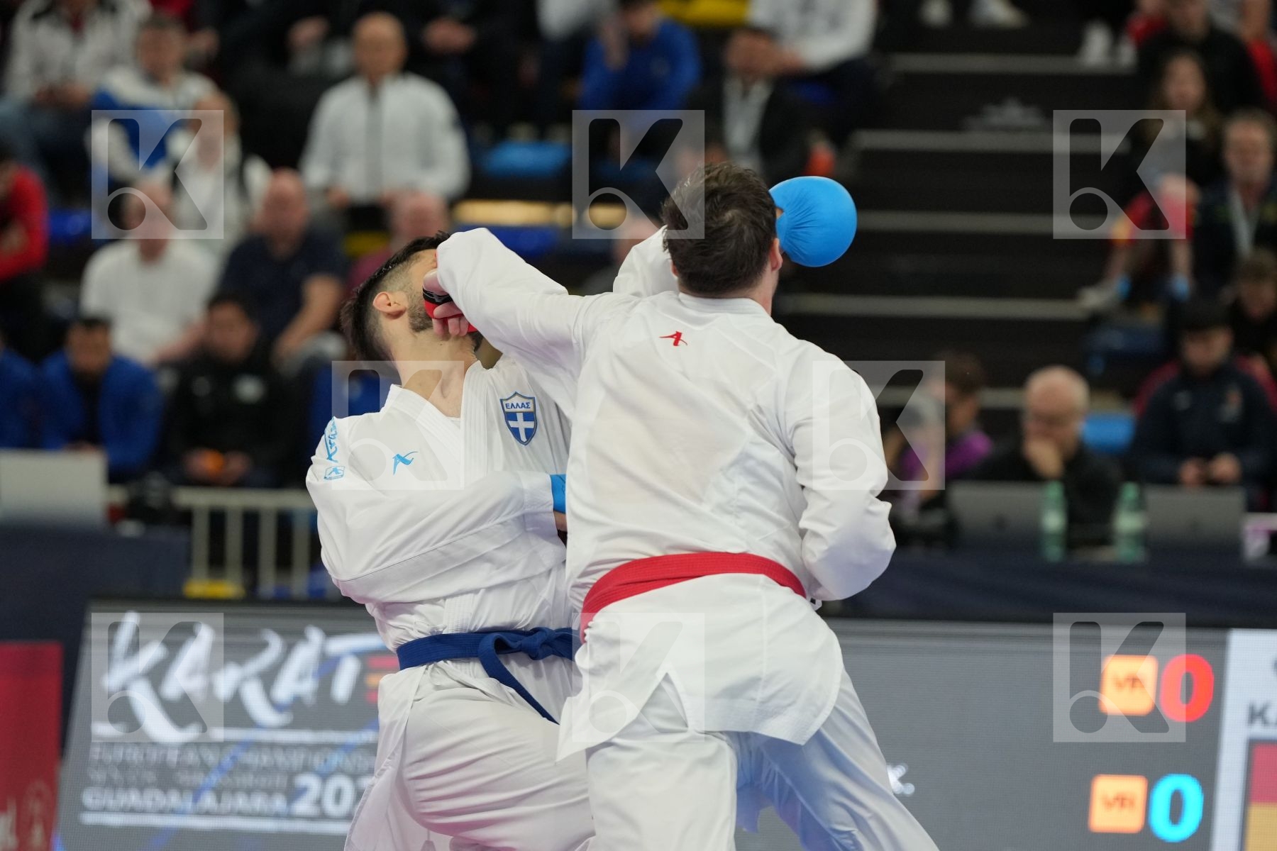GYURIK ADI (SLOVAKIA) vs MASTROGIANNIS KONSTANTINOS (GREECE) in Male Kumite -84 Kg - bronze bout